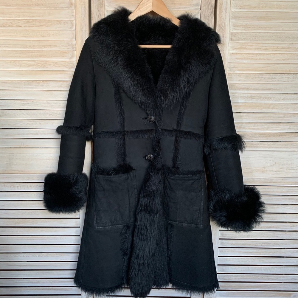 Shearing Sheepskin Coat Black
